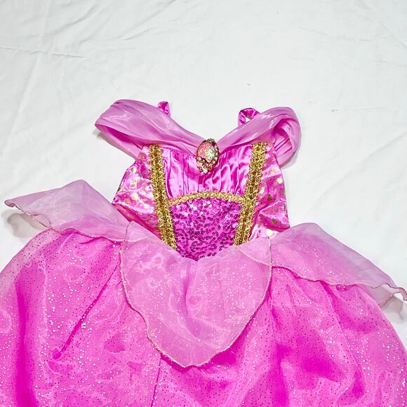 Disney Store Princess Aurora Costume Girls Small 5-6 Sleeping Beauty Pink New - Picture 6 of 16